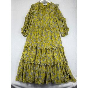 alexis green flower dress Harari Solid Sheer Long Sleeve Dress 3161 Nona M / Teal